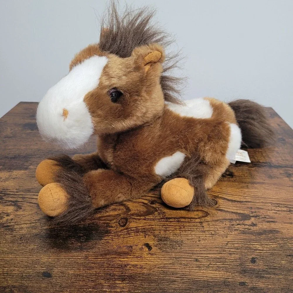 Dan Dee Collector's Choice Brown White Horse Pony Soft Plush Spotted